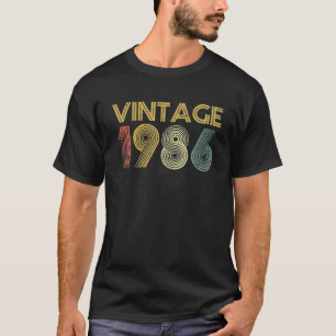 Camiseta Vintage 1986 Feita Em 1986 36º Aniversário 36 Anos