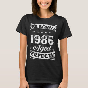 Camiseta Vintage 1986 Homens de 36 Anos Mulheres 36 Anos An