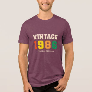 Camiseta Vintage 1986 Limited Edition Retro Birthday Design