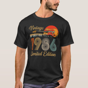 Camiseta Vintage 1986 Para Masculinas Violão Mais De 36 An
