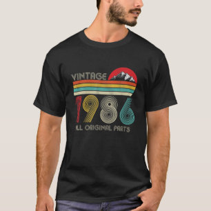 Camiseta Vintage 1986 Todas As Partes Originais Com 35 Anos