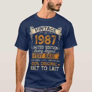 Camiseta Vintage 1987 34º Aniversário Ideias para Homens