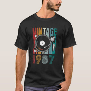 Camiseta Vintage 1987 35º Aniversário Homens Mulheres 35 An