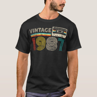 Camiseta Vintage 1987 37º Aniversário Presente 37 Anos