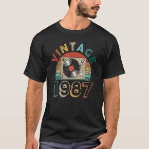 Camiseta Vintage 1987 Cassette Tape 35 Anos