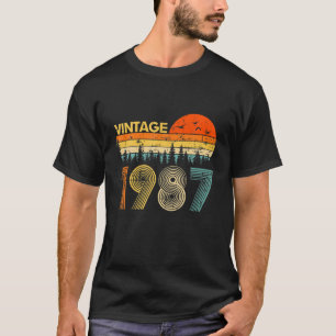 Camiseta Vintage 1987 Feita Em 1987 35º Aniversário Mulhe