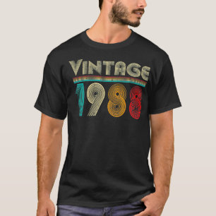 Camiseta Vintage 1988 Retro 33 Anos Homens e Mulheres