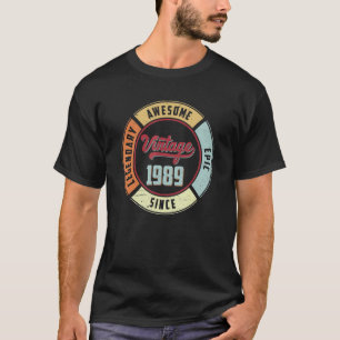 Camiseta Vintage 1989 33rd Birthday Legendary Awmanutenção