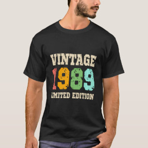 Camiseta Vintage 1989 Esporte Grunge 35 Anos Clássico 35