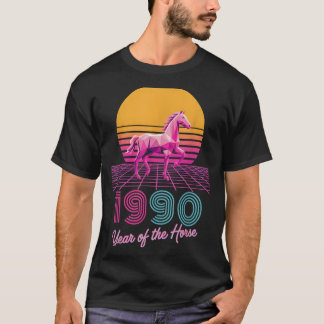 Camiseta Vintage 1990 Ano do Cavalo Lunar Rider CNY Zod
