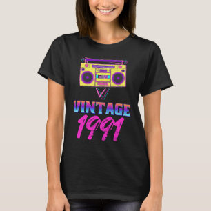 Camiseta Vintage 1991 feita em 1991 aniversário de 30 anos 