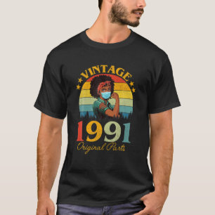 Camiseta Vintage 1991 Feita Em 1991 Retro aniversário de 30