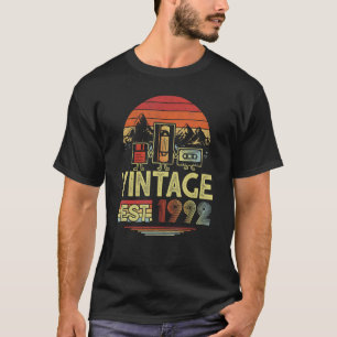 Camiseta Vintage 1992 Feita Em 1992 aniversário de 30 anos 