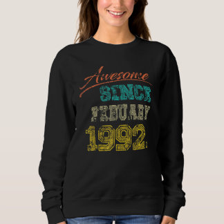 Camiseta Vintage 1992 Incrível Desde Fevereiro Feliz Meu 30