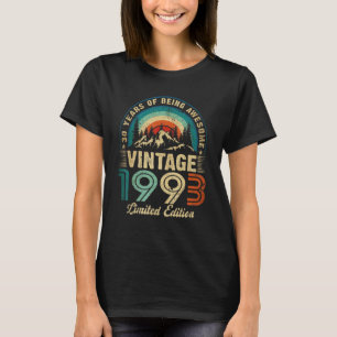 Camiseta Vintage 1993 aniversário de 30 anos 30 Anos