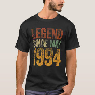 Camiseta Vintage 1994 Aniversário Legenda De Nascer Desde