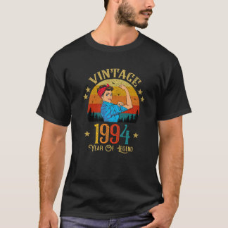 Camiseta Vintage 1994 Aniversário Presente Para Mulheres En