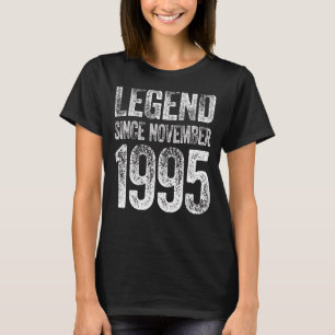 Camiseta Vintage 1995 Aniversário Legenda do Nascer de nove