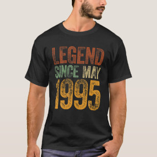 Camiseta Vintage 1995 Birthday May Born Legend Since 1995