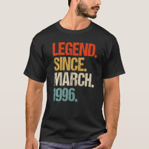 Camiseta vintage 1996 27º aniversário retrógrado 27 anos