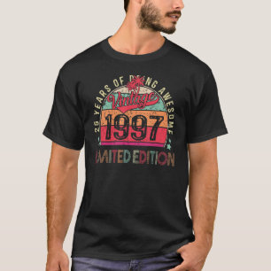 Camiseta Vintage, 1997, 25, Aniversário