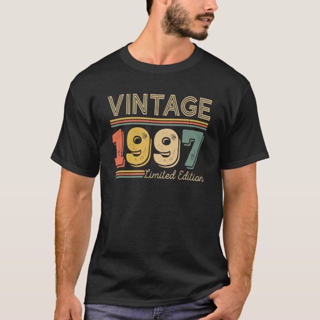 Camiseta Vintage, 1997, 25, Aniversário (Frente)