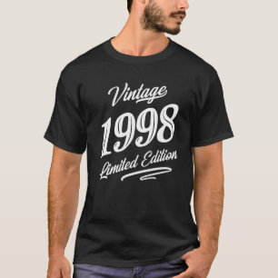 Camiseta Vintage 1998, 24 Anos, Retro 24º Aniversário