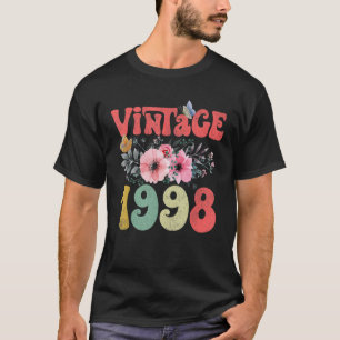 Camiseta Vintage 1998 Borboleta Floral 25 Bi