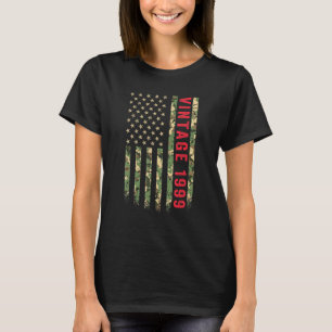 Camiseta Vintage 1999, American Flag Camo, 23 Anos, 23 Anos