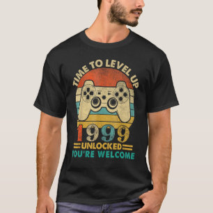 Camiseta Vintage 1999 Engraçado Vídeo Gamer 23th B, 23 Anos