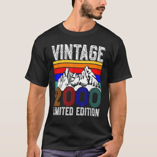 Camiseta Vintage 2000 22 Anos Meninas 22 (Frente)