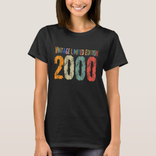 Camiseta Vintage 2000 Aniversário 22 e 22 anos