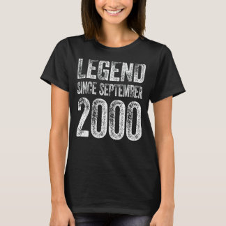 Camiseta Vintage 2000 Aniversário Legenda do Nascer de sete