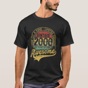 Camiseta Vintage 2000 Nascer 22 Anos Em 2000 22º Aniversá