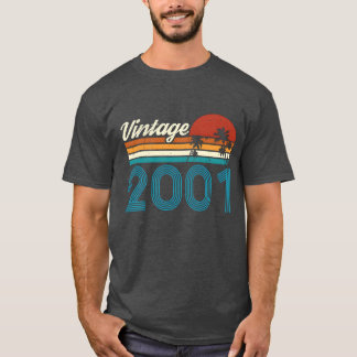 Camiseta Vintage 2001 Aniversário Vintage Presente Retro Vi
