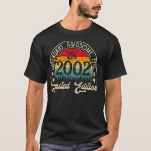 Camiseta Vintage 2002 2002 20 Aniversário de 20 anos