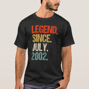Camiseta vintage 2002 aniversário de 21 anos retro 21 anos