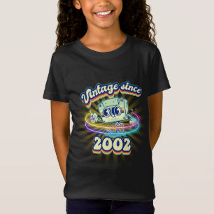 Camiseta Vintage 2002 Cassette Tape 23rd Birthday Retro