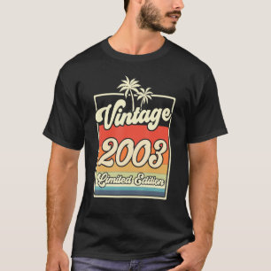 Camiseta Vintage 2003 19º aniversário 19 anos