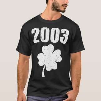 Camiseta Vintage 2003 aniversário de 21 anos Saint Patricks
