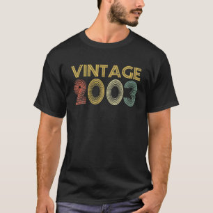 Camiseta Vintage 2003 Feita Em 2003 19º Aniversário 19 Anos