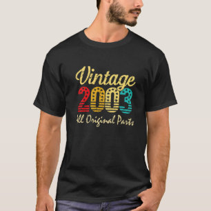 Camiseta Vintage 2003 Homens E Mulheres De 19 Anos 19 Anos