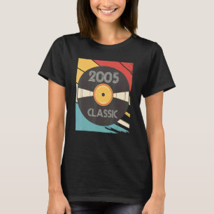 Camiseta Vintage 2005 Classic Vinyl, ano de nascimento