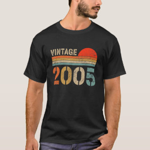 Camiseta Vintage 2005 Feita Em 2005 17º Aniversário 17 Anos