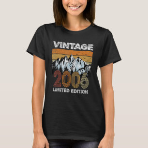 Camiseta Vintage 2006 16º aniversário Garota 16 anos