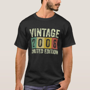 Camiseta Vintage 2006 16 Anos 16 Anos 16 Aniversário