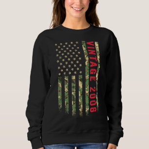 Camiseta Vintage 2006 American Flag Camo 16 Year Old 16th