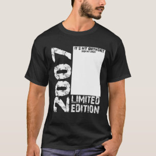 Camiseta Vintage 2007 16º Aniversário Sinal My Shirt My Bir