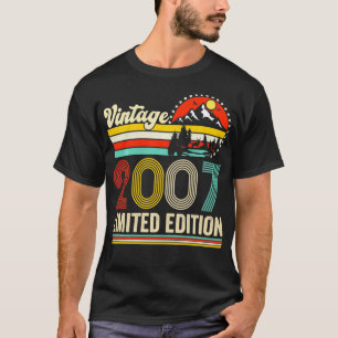Camiseta Vintage 2007 Limited Edition 17 anos 17 anos Antig