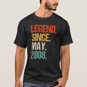 Camiseta vintage 2008, 15, retrato de 15 anos